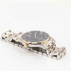 Bulova 98D130 Two-Tone Watch Blue Dial Roman 40mm w/Box - Very Good